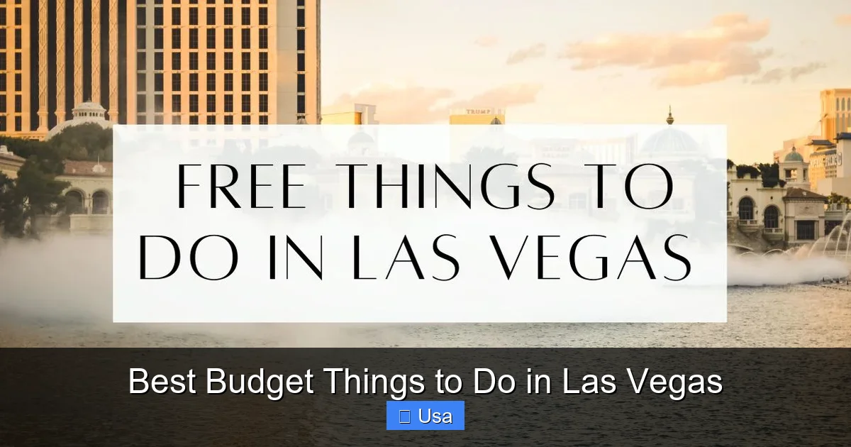 Best Budget Things to Do in Las Vegas