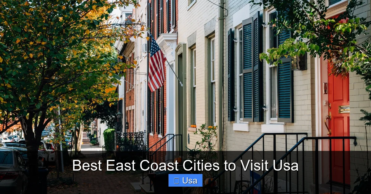 Best East Coast Cities to Visit Usa