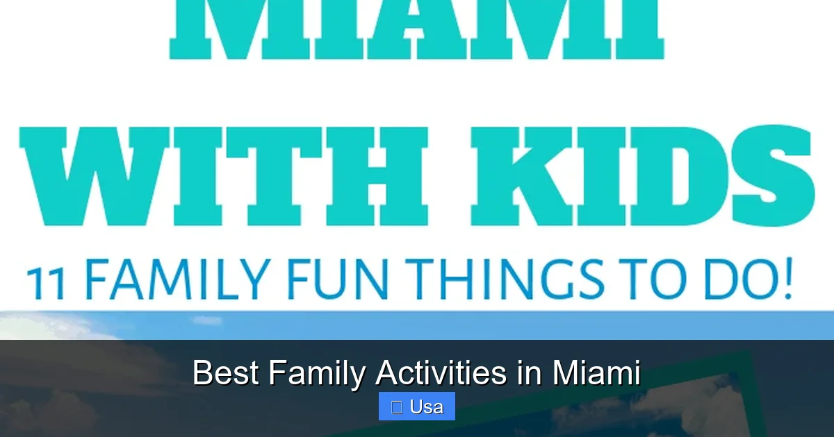 Best Family Activities in Miami