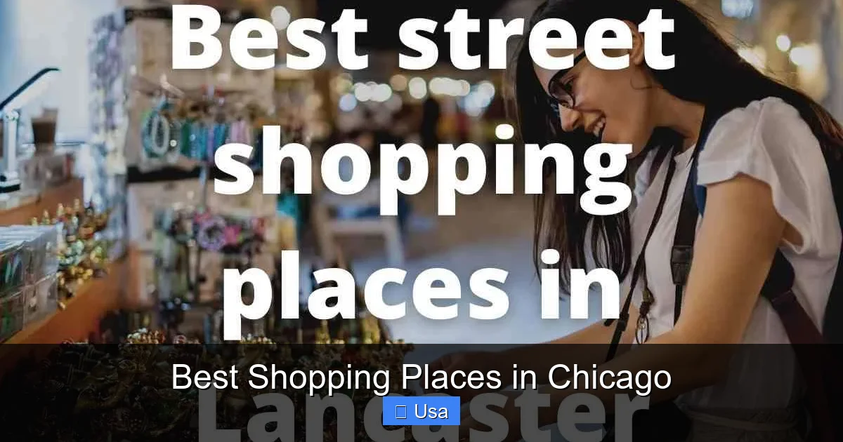 Best Shopping Places in Chicago