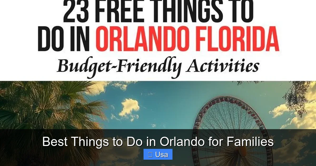Best Things to Do in Orlando for Families
