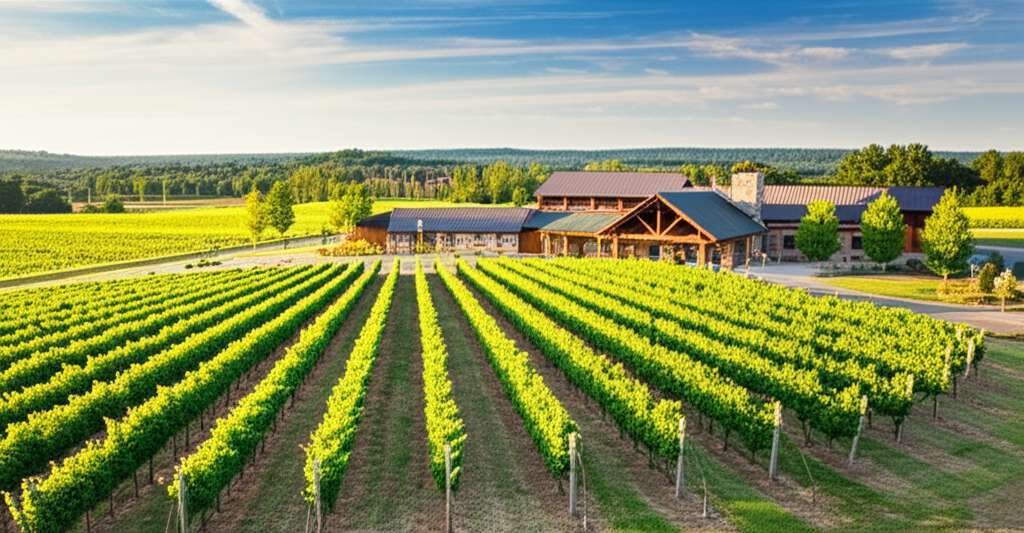 Generate a high-quality, relevant image prompt for an article about: 6 Wineries Near Brandon: Amazin
