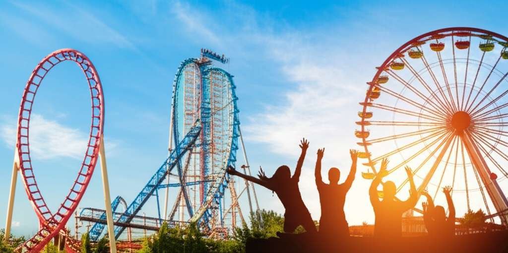 Generate a high-quality, relevant image prompt for an article about: 12 Amusement Parks Near Brandon