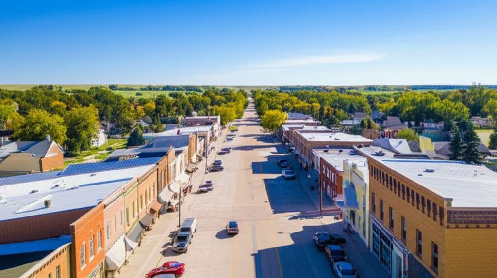 Generate a high-quality, relevant image prompt for an article about: 10 Small Towns Near Brandon: Am