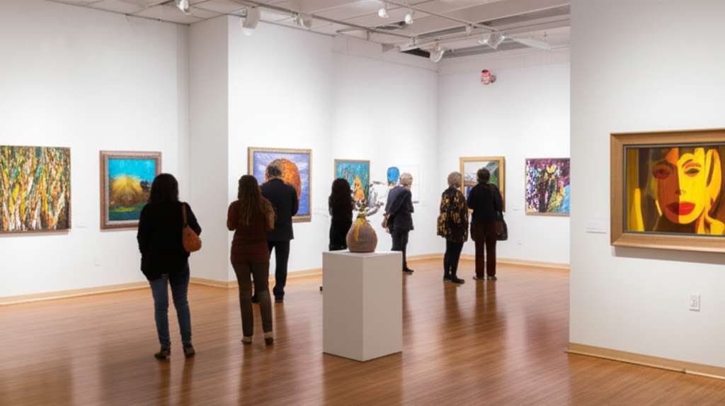 Generate a high-quality, relevant image prompt for an article about: 12 Art Galleries In Brandon: Am