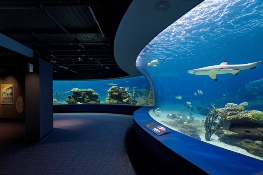 Generate a high-quality, relevant image prompt for an article about: 7 Aquariums Near Brandon: Amazi