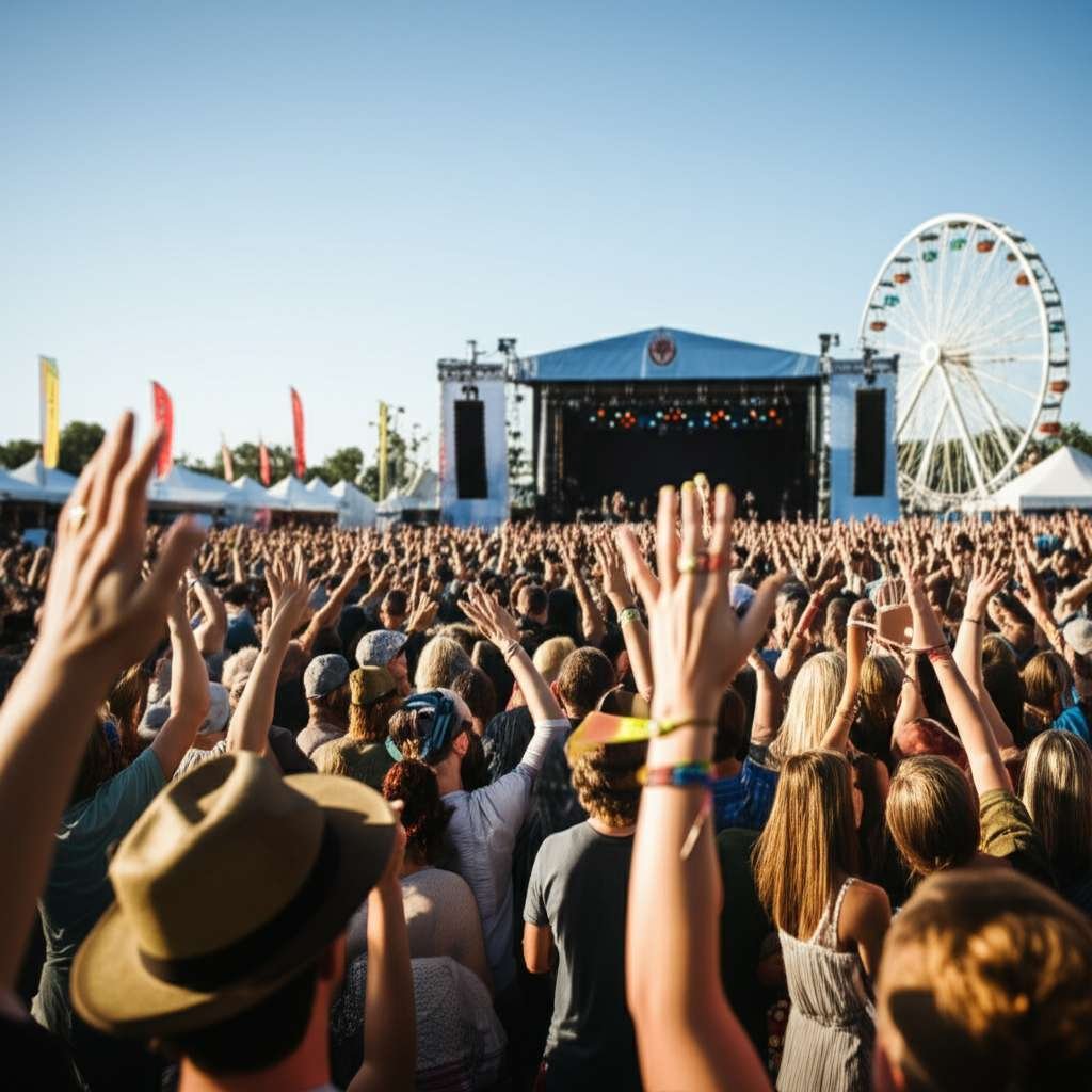 Generate a high-quality, relevant image prompt for an article about: 9 Music Festivals In Brandon: U