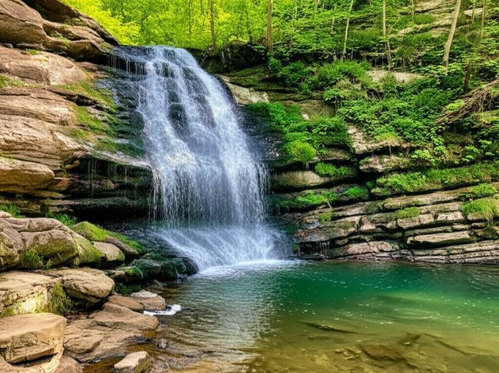 Generate a high-quality, relevant image prompt for an article about: 7 Waterfalls Near Brantford: St