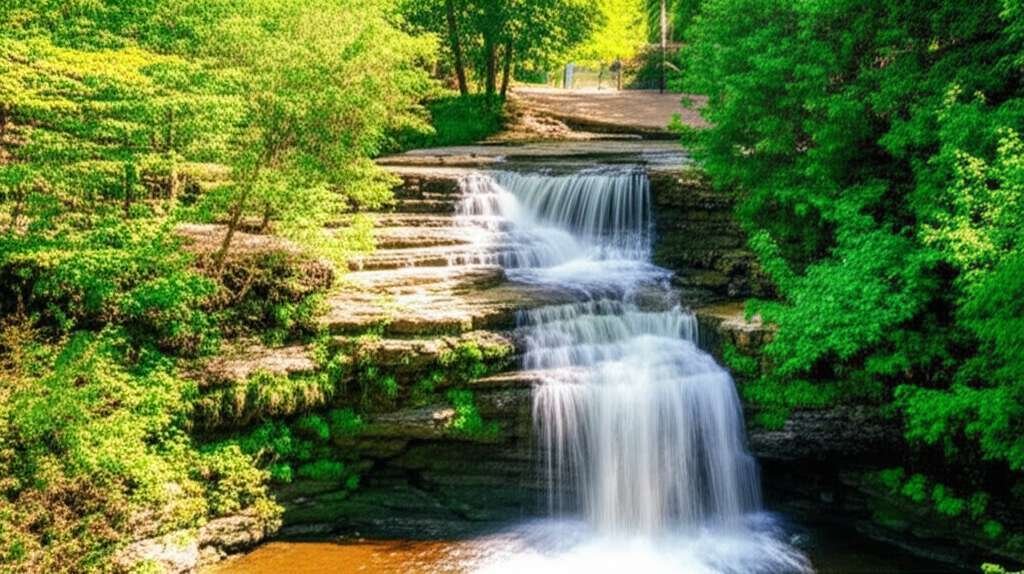 Generate a high-quality, relevant image prompt for an article about: 7 Waterfalls Near Brantford: St