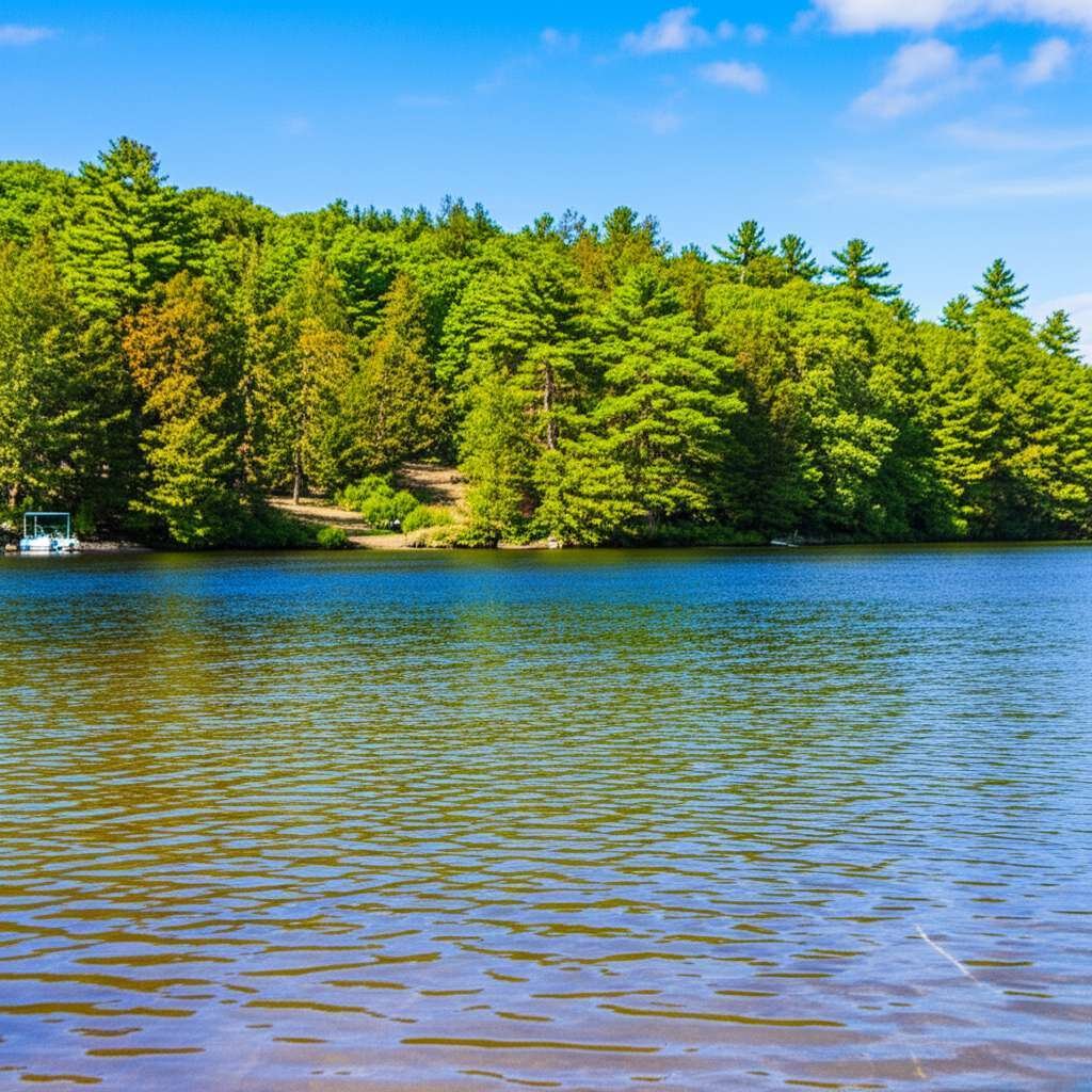 Generate a high-quality, relevant image prompt for an article about: 8 Lakes Near Brantford: Amazing