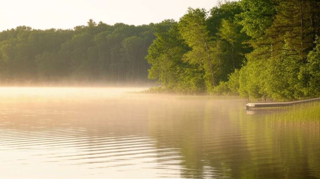 Generate a high-quality, relevant image prompt for an article about: 8 Lakes Near Brantford: Amazing