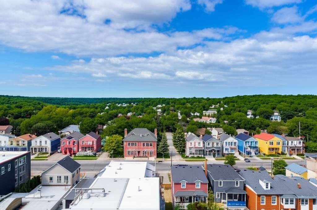 Generate a high-quality, relevant image prompt for an article about: 10 Small Towns Near Mississauga