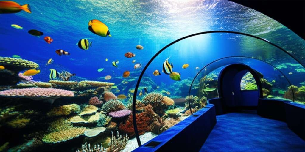 Generate a high-quality, relevant image prompt for an article about: 7 Aquariums Near Mississauga: A