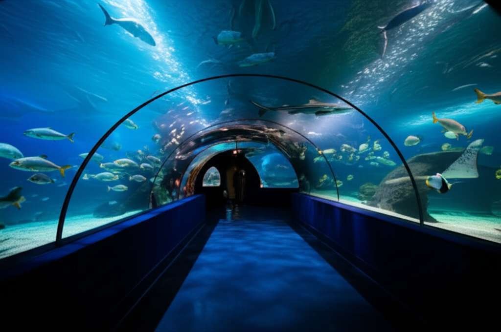 Generate a high-quality, relevant image prompt for an article about: 7 Aquariums Near Mississauga: A