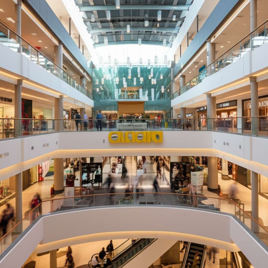 Generate a high-quality, relevant image prompt for an article about: 9 Shopping Malls in Mississauga