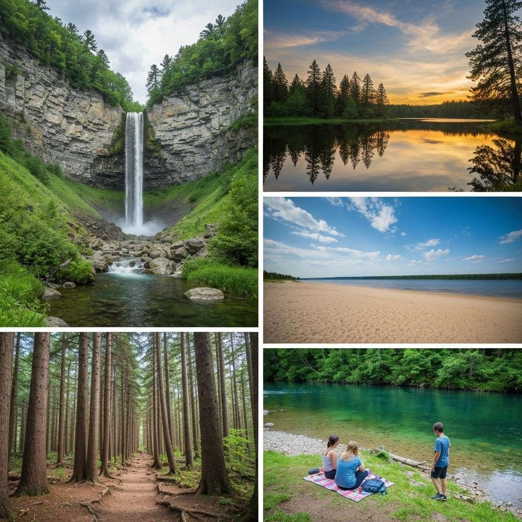 Generate a high-quality, relevant image prompt for an article about: 8 Provincial Parks Near Markham