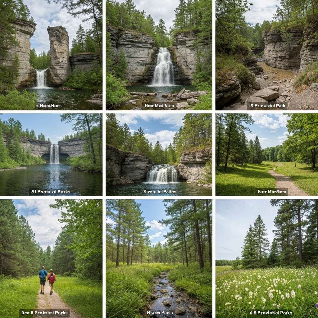 Generate a high-quality, relevant image prompt for an article about: 8 Provincial Parks Near Markham