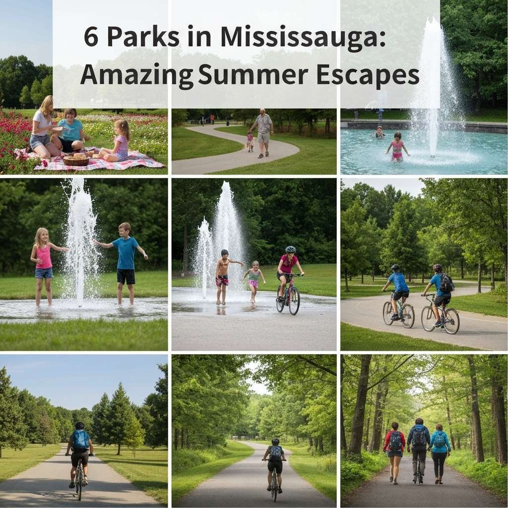 Generate a high-quality, relevant image prompt for an article about: 6 Parks in Mississauga: Amazing