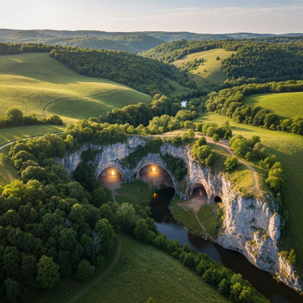 Generate a high-quality, relevant image prompt for an article about: 5 Caves Near Brantford: Amazing