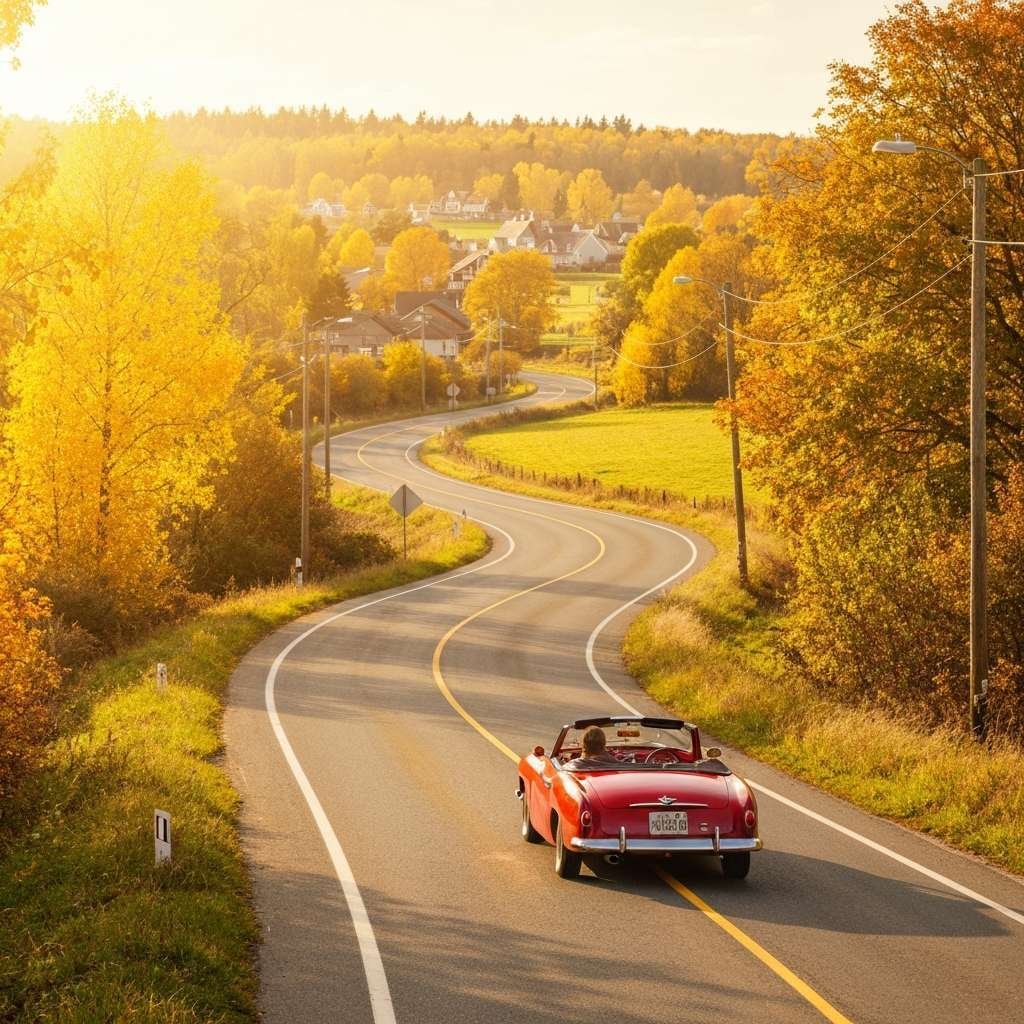 Generate a high-quality, relevant image prompt for an article about: 12 Scenic Drives From Brantford