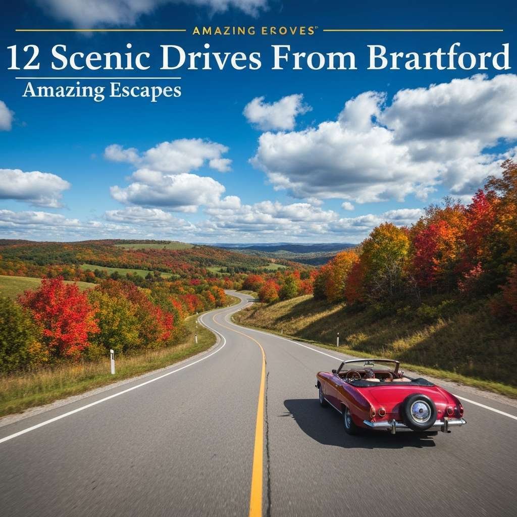 Generate a high-quality, relevant image prompt for an article about: 12 Scenic Drives From Brantford