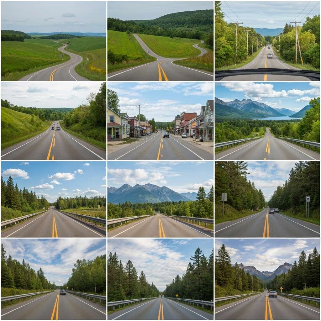 Generate a high-quality, relevant image prompt for an article about: 12 Scenic Drives From Brantford
