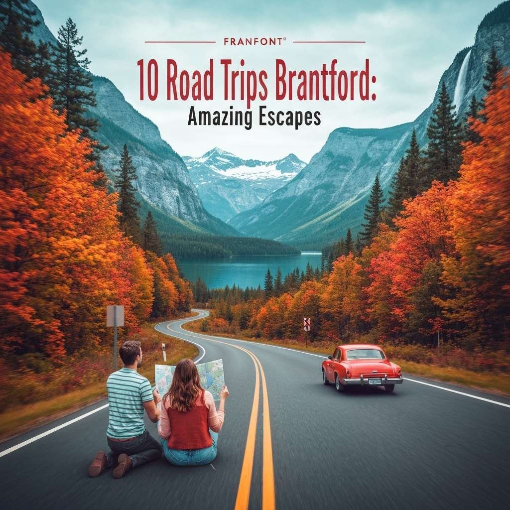 Generate a high-quality, relevant image prompt for an article about: 10 Road Trips From Brantford: A
