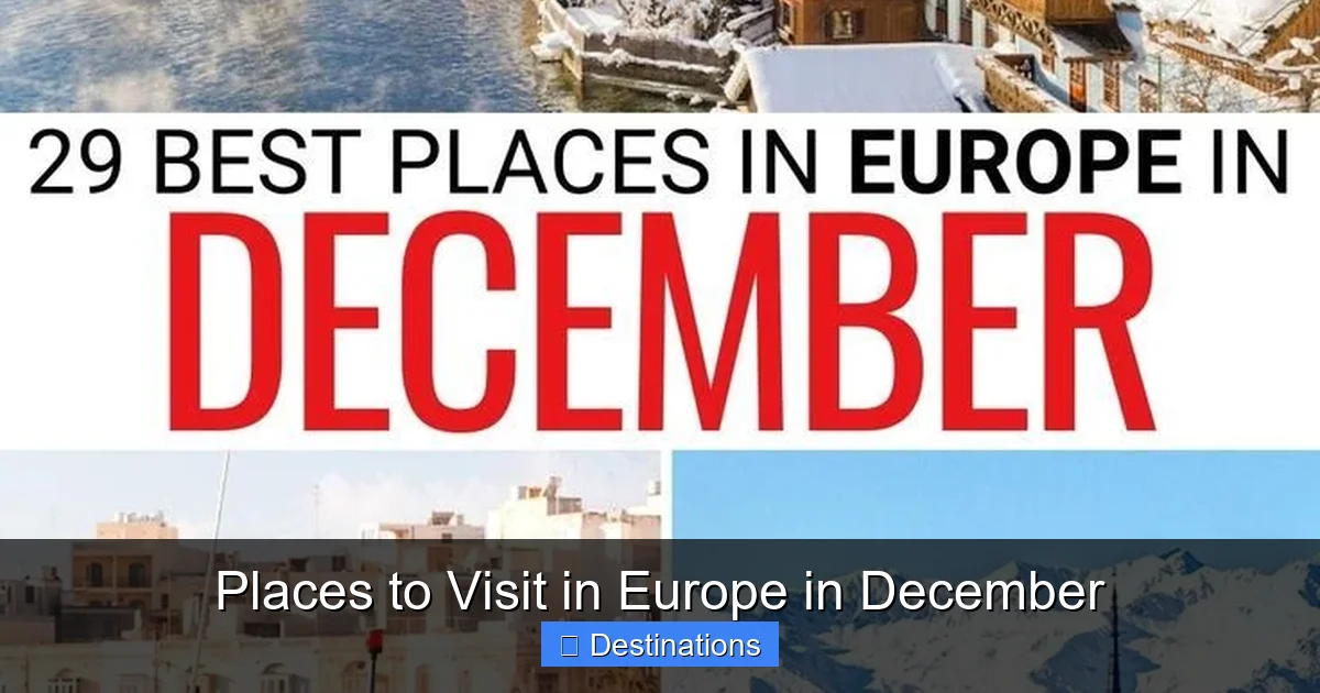 Places to Visit in Europe in December