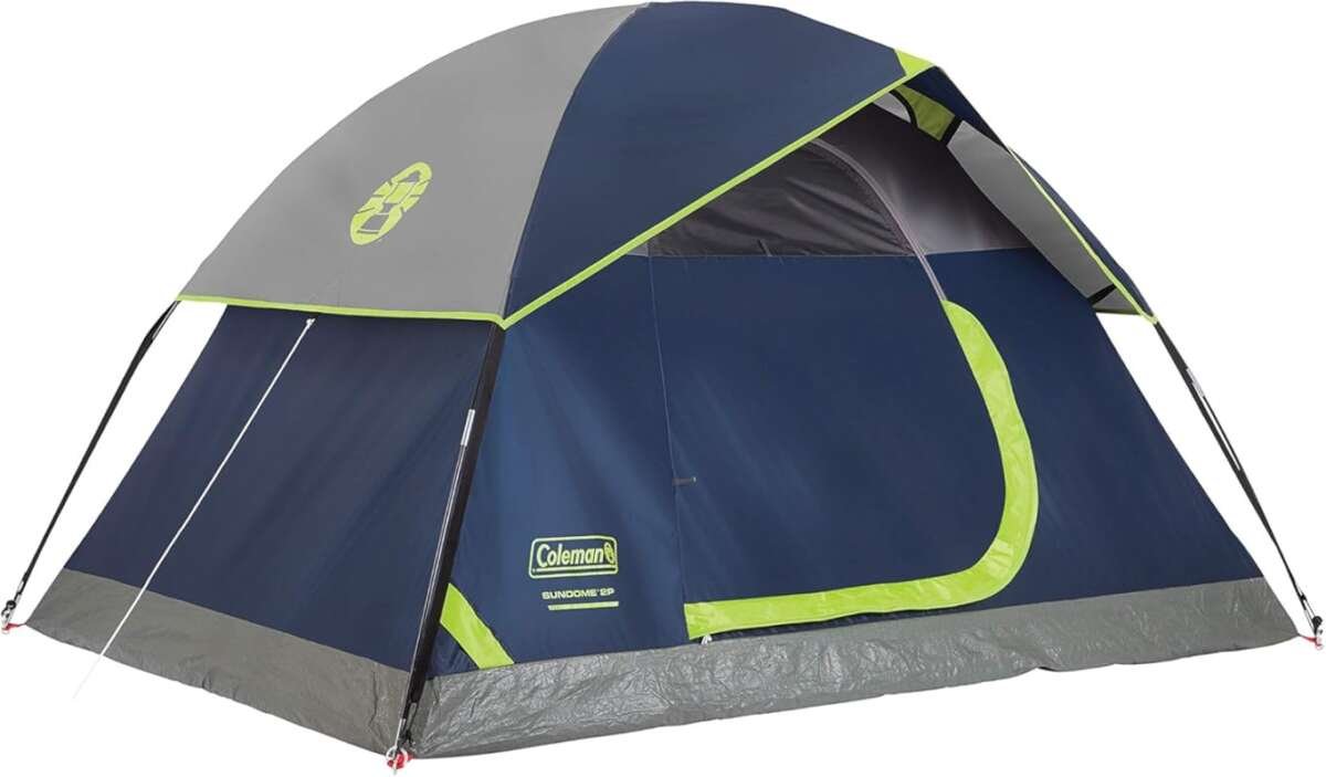 Coleman Sundome 2-Person Dome Tent with Easy Setup & Weather Protectio