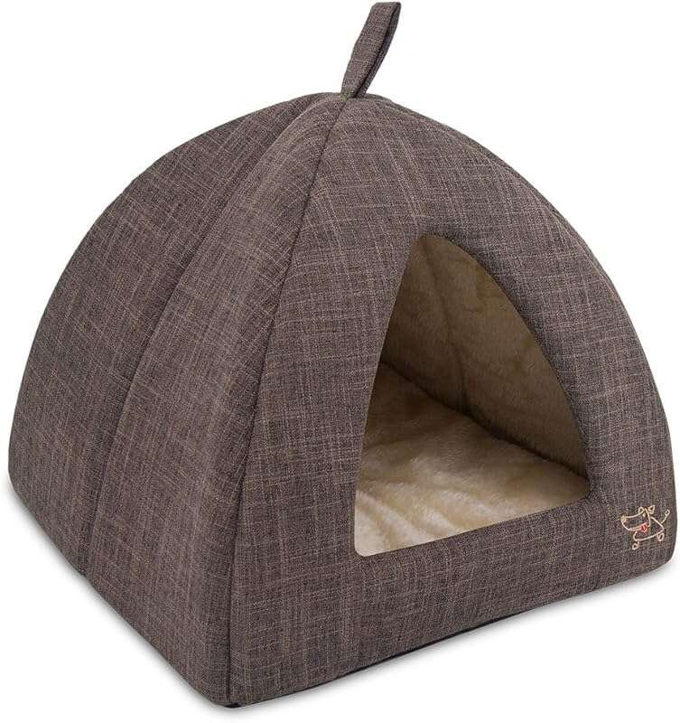 Best Pet Supplies Cat Bed Domed Tent House Removable Pillow for Indoor