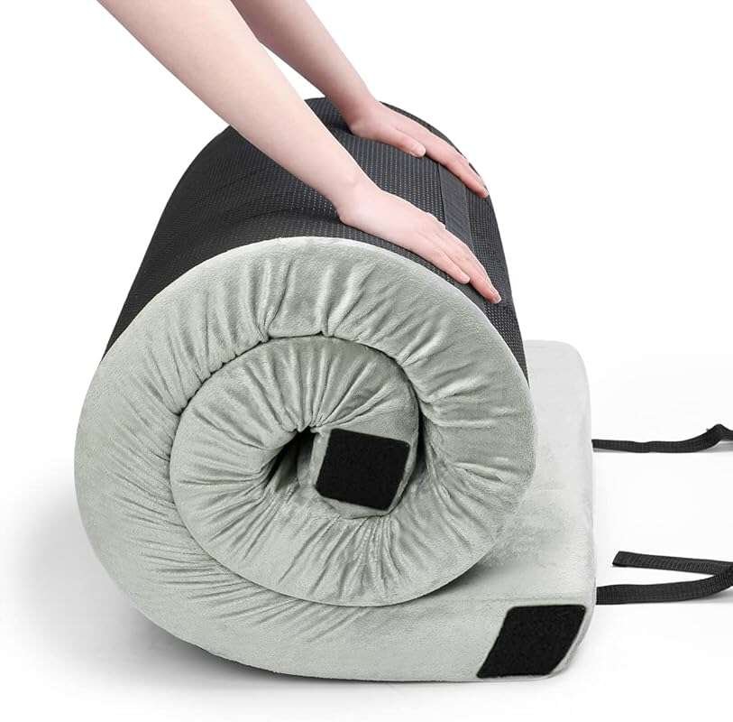 Portable Foam Camping Mattress with Waterproof Cover & Travel Bag for 