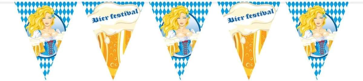 Folat 61495 Oktoberfest Beer Mug Bunting Garland-10m, Multi-colored Pa