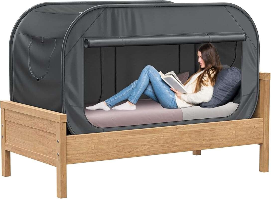 Skywin Twin Bed Tent – Cozy, Breathable Pop-Up Canopy for Kids & Adult