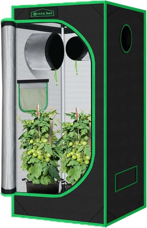 3x3 Grow Tent with Observation Window & Floor Tray for Indoor Hydropon