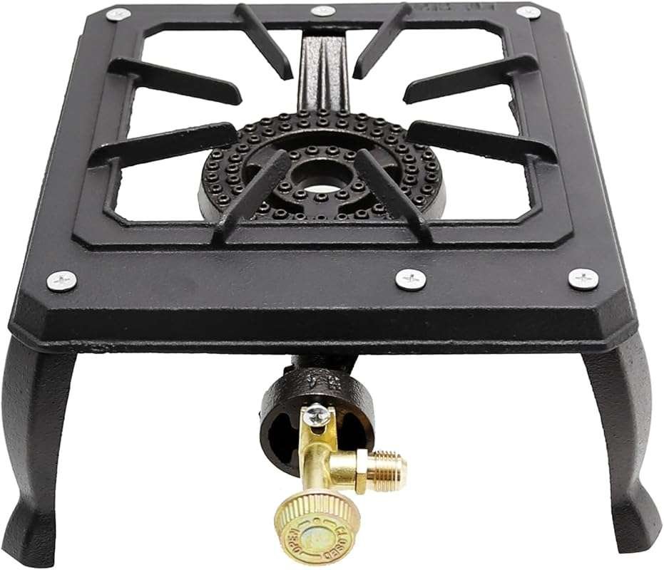 EATAKWARD Portable Gas Stove 15000 BTU Iron Propane Camping Cooker for