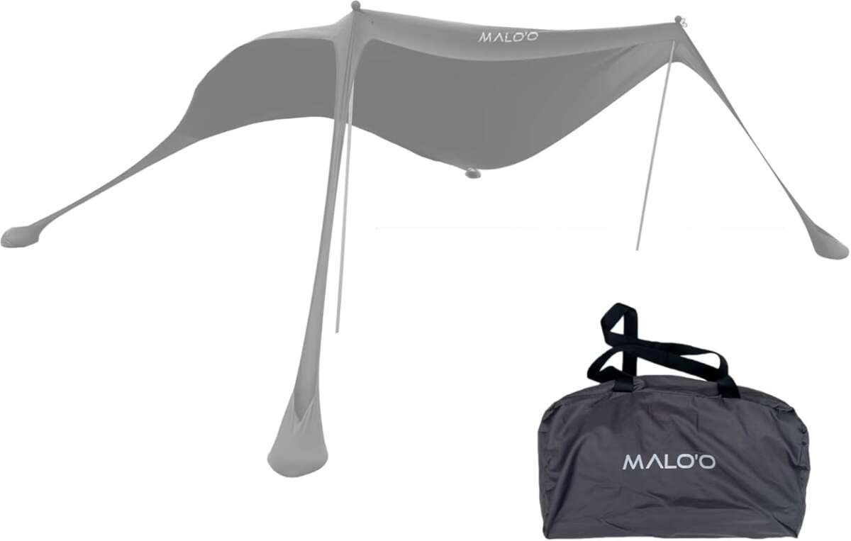 Malo’o 10x10 Beach & Vehicle Awning, UPF 50+ Sun Shelter for 6–8 Peopl