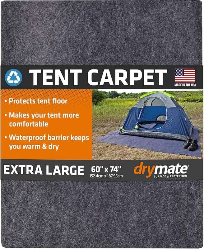 Protective Waterproof Tent Carpet Mat Keeps You Warm & Dry – Trimmable