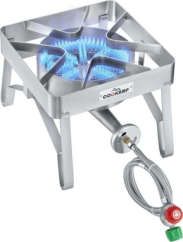 Stainless Steel 200,000 BTU High Pressure Outdoor Propane Burner Cooke