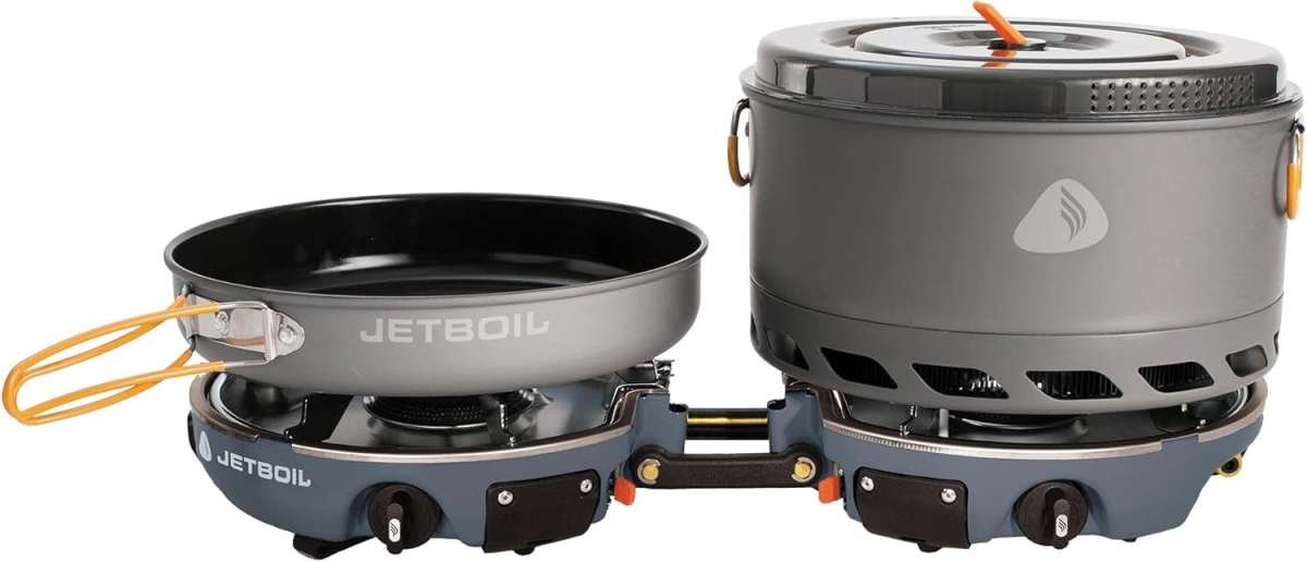 Jetboil Genesis Basecamp Backpacking Camping Stove Cooking System with