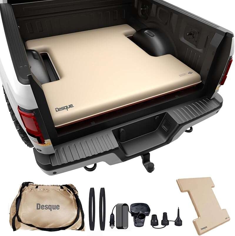 Self-Inflating Truck Bed Mattress for 6-6.5Ft Trucks – Full-Size Campi
