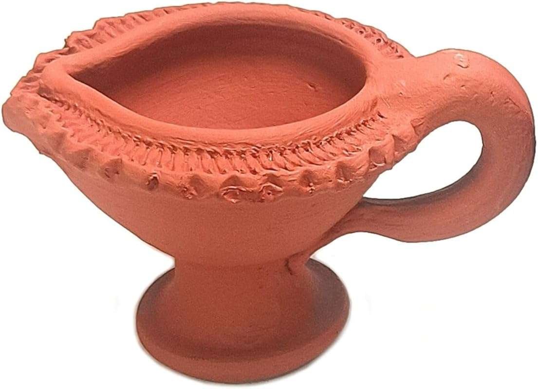 ASHIRWAD Natural Handmade Terracotta Dhoop Loban Dani Burner with Hand