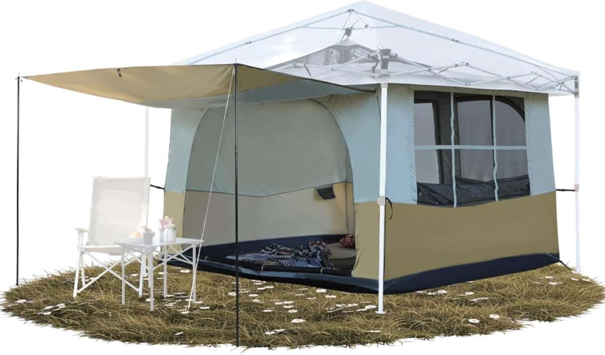 REDCAMP Pop-Up Canopy Tent Inner Shelter, Converts 10x10 or 10x20 into