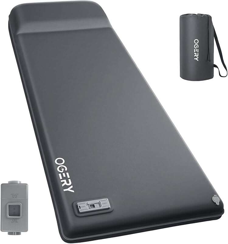 OGERY Self-Inflating Camping Pad with Electric Pump – 3.15