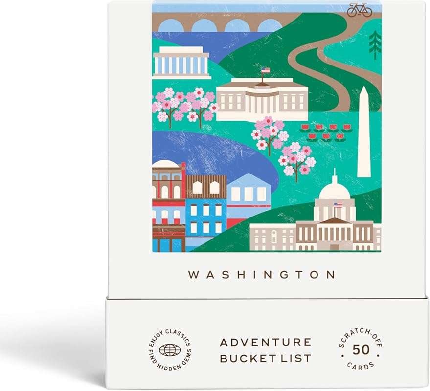 Washington DC Adventure Bucket List: 50 Scratch-Off Cards for Outdoor