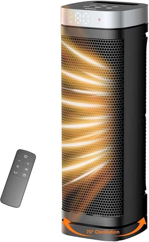 WINHL 17-Inch 1500W Portable Space Heater for Indoor Use, PTC Ceramic