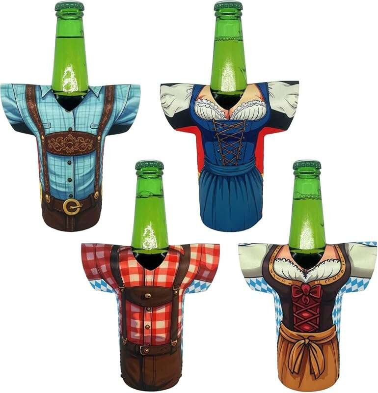 8PCS Bavarian German Oktoberfest Beer Can Coolers – Drink Bottle Sleev