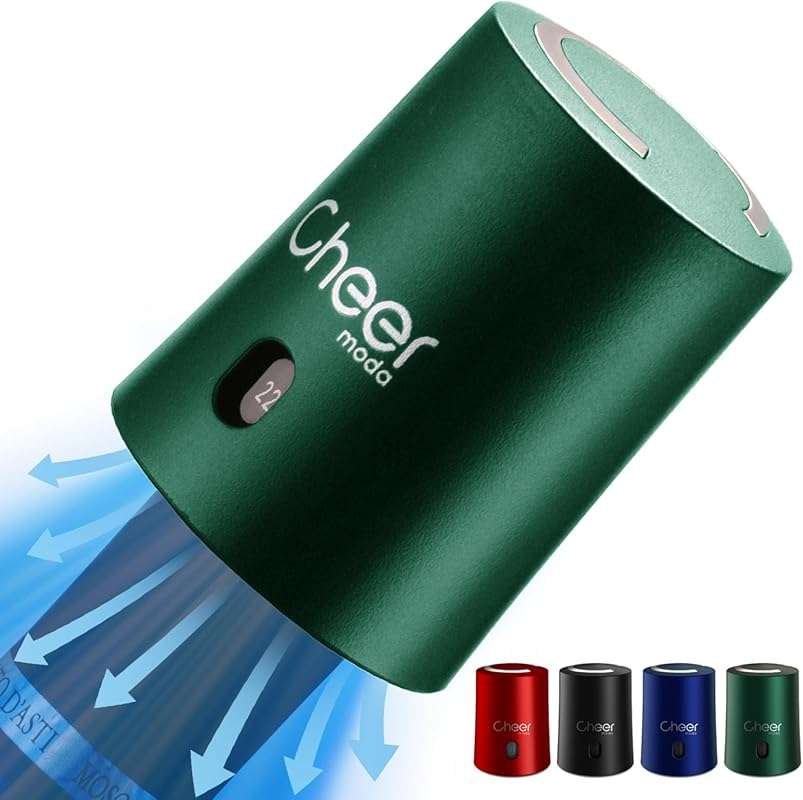 CheerModa Vacuum Wine Stopper with 7-Day Date Display & Silicone Cap