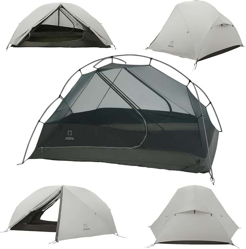 ATEPA Voyage 2P Ultralight 4-Season Waterproof Camping Tent with Easy