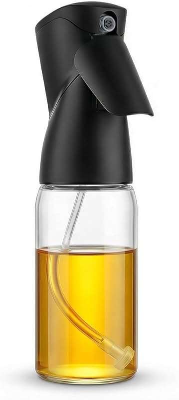 8.5oz Glass Oil Sprayer for Kitchen – Refillable Mister for Cooking & 