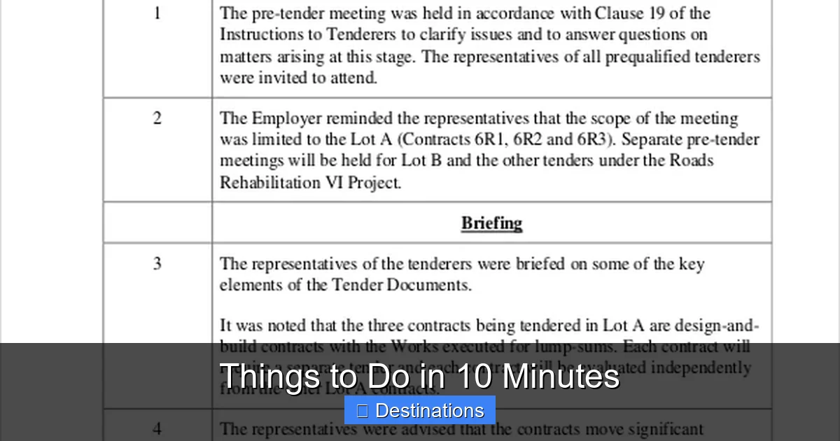 Things to Do in 10 Minutes